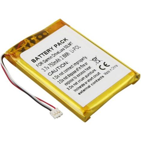 Batterie pour GPS Garmin DriveLuxe 50 LMT Li-ion 3.7V 750mAh 2.8Wh