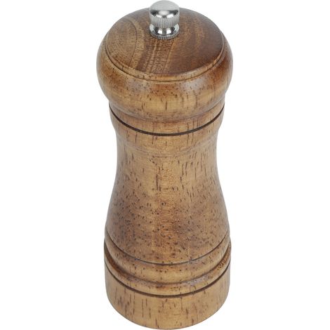 Moulin à poivre professionnel en bois de chêne, outil de cuisine manuel pour épices, sel et poivre, 12,7 cm (5 pouces) (1/5)