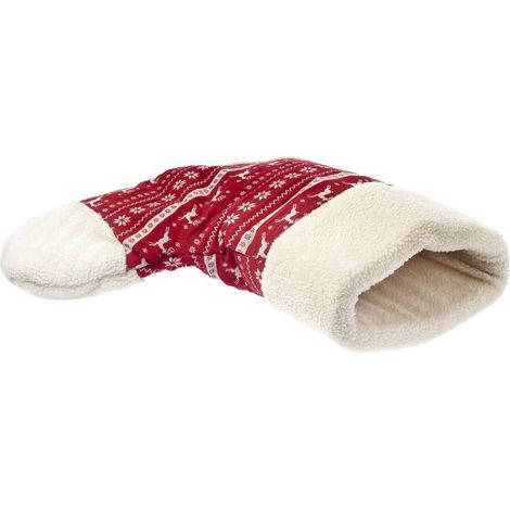 Cuccetta a calza Natale con squicker sonoro per cani e gatti