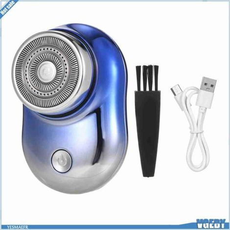 Ashata tondeuse à barbe sans fil Tondeuse à barbe électrique tondeuse à raser électrique sans fil USB hygiene cire Vert Bleu (1/5)