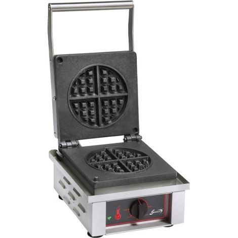 Gaufrier forain électrique simple PRO gaufre (Ø)185 x (H)26 mm, 1600 W, 220 V - MONO