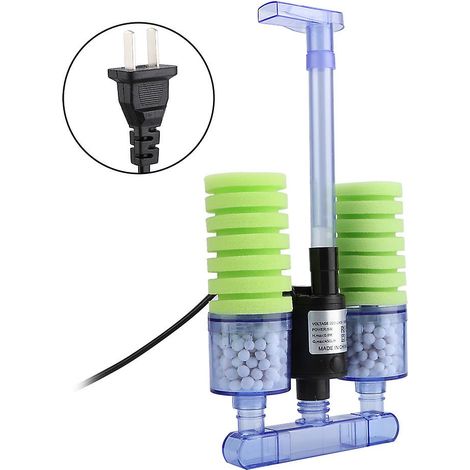 Mini aquarium avec éponge et pompe submersible, prise chinoise 220-240V (XY-2902) (1/3)