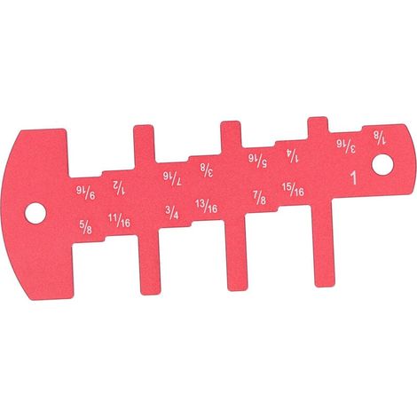 Jauge de Profondeur pour Routeur Outil de Mesure Impérial 1/8 à 1 Pouce pour Travail du Bois Rouge (1/4)