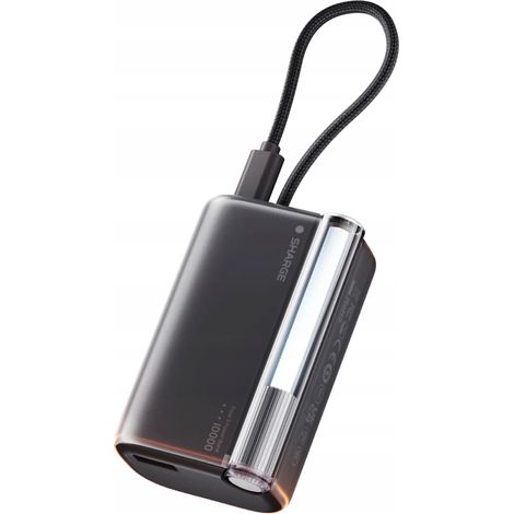 Batterie externe Sharge Flow 3 10 000 mAh 100 W, câble USB-C, noir, charge rapide (1/5)