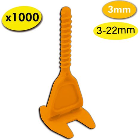 1000 croisillons autonivelants LEVEL FIT 3 mm - Pose carrelage 2 à 22 mm – SHAFFER PRO (1/4)