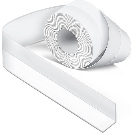 Weiße Silikon-Badezimmerdichtung, Badewannendichtung, Dichtungsband, schimmel- und wasserdicht, weiches Klebeband, geeignet für Küche, Toilette, Ecke (1/5)