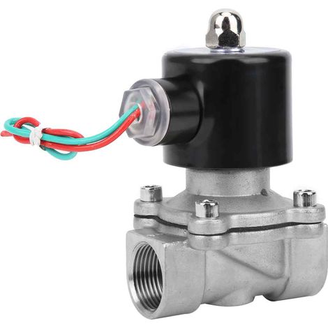 1 électrovanne, acier inoxydable 304, 3/4 po, normalement fermée, action directe, pour air eau huile (1/5)
