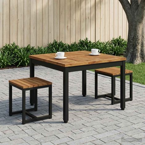 vidaXL Mesa de centro Natural y negro 60 x 60,5 x 36 cm (1/5)