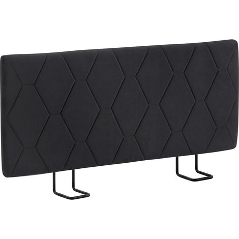 HOMCOM cabecero de cama 160 cm con altura ajustable, tapizado en chenilla, diseño de rombos y estructura metálica, cabecero para dormitorio, gris (1/5)
