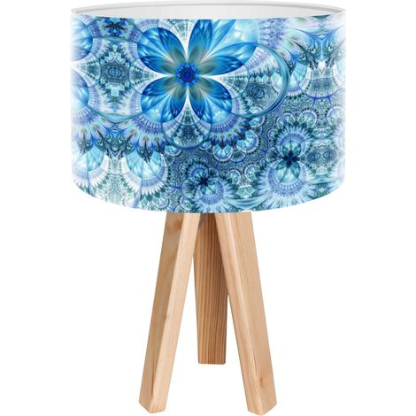 Lampe de chevet mandala foto-294 - Bois clair (1/3)