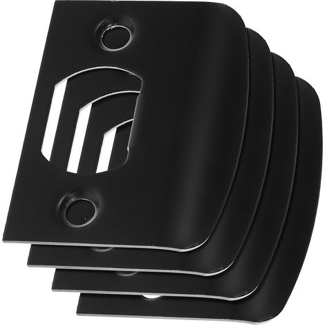 de gâche en acier inoxydable noir kit de 4 pièces type D
