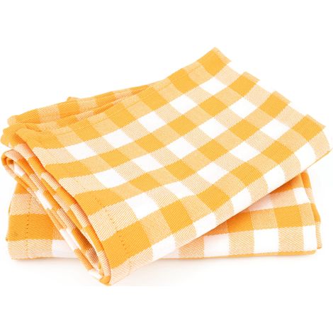 Lot de 2 torchons cuisine toile SQUARES VICHY 50x70 cm