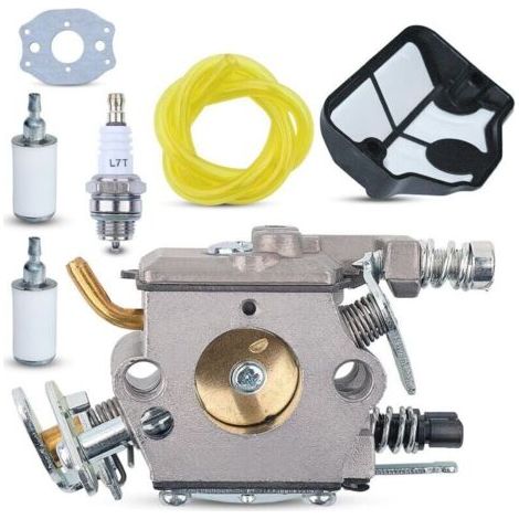 BARKBUSTERS Carburateur pour Husqvarna 36 41 136 137 141 142 Tronçonneuse, Pièces de Rechange Accessoire Moteur Numéro de Pièce OEM WT-834 Kit de Réparation de Carburateur (1/4)