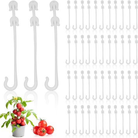 100 tuteurs pour plantes grimpantes, clips de support pour tomates (1/5)