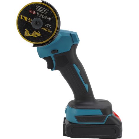 Disqueuse angulaire compacte 21V électrique rechargeable avec écran, polyvalente portable découpeuse 4 disques pour bricolage bleu prise EU 100-240V (1/5)