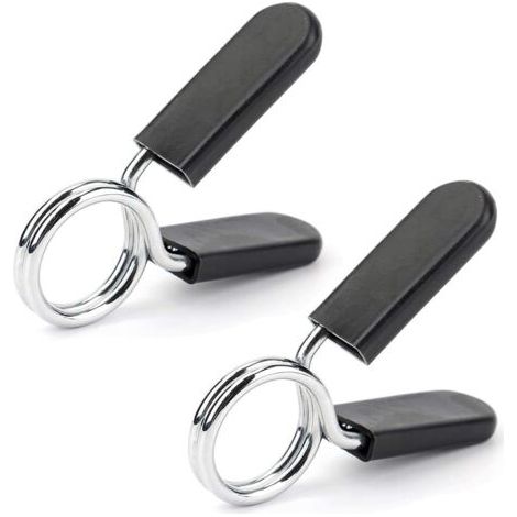 2 Pièces Anneau d’Haltères De 25 Mm, Clip à Ressort d’Haltères, Clip à Barres, Clip à Ressort Abdominal, pour l’Haltérophilie, La Musculation (1/5)