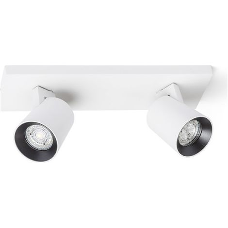 Faretto KENNY II plafoniera/applique bianco/nero  230V GU10 2x35W