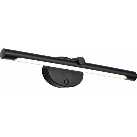 Luminaire Miroir Salle de Bain Noir 8W, Lumière Trichrome 6000K Anti-Buée, Design Élégant et Installation Pratique (1/4)