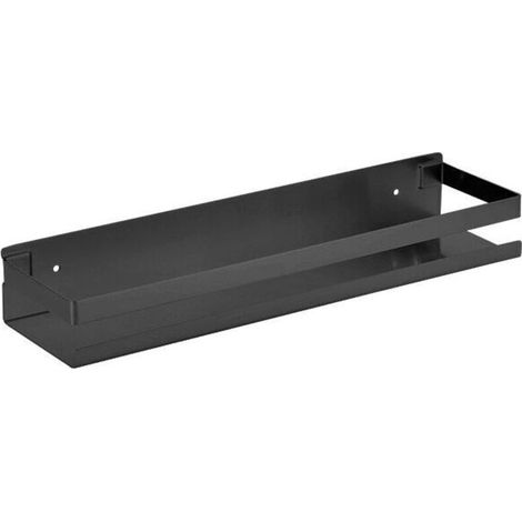 40 cm Wandregal, modernes Duschregal fürs Badezimmer, Edelstahl SUS304, Mattschwarz (1/4)