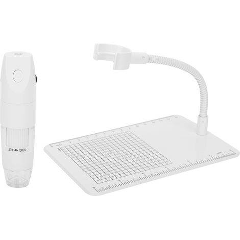 Microscope numérique sans fil HD 1080p Wi-Fi grossissement 1000x USB, loupe industrielle, blanc