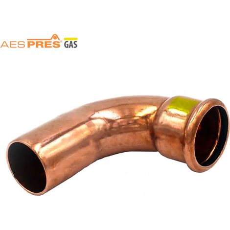 Curva 90° MF ø15 AESPRES GAS in rame a pressare 681015901G - -  RACCORDERIE METALLICHE - - (1/2)