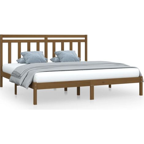 Maison Exclusive - Massivholzbett Honigbraun 200x200 cm