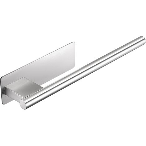 1 Porte-Serviettes Mural, Acier Inoxydable Brossé, Support Adhésif Sans Perçage, Pour Salle De Bain Et Cuisine
