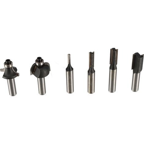 Kit de fraises pour défonceuse - 6 pièces - pour defonceuse electrique - pour ref OXEO 760200