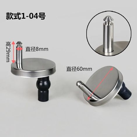 (charnière de fixation D) Boulon d'expansion pour fixation de la base de l'abattant de WC, charnière de fixation à dégagement rapide en acier inoxydable, vis de charnière pour couvercle d'abattant de (1/5)