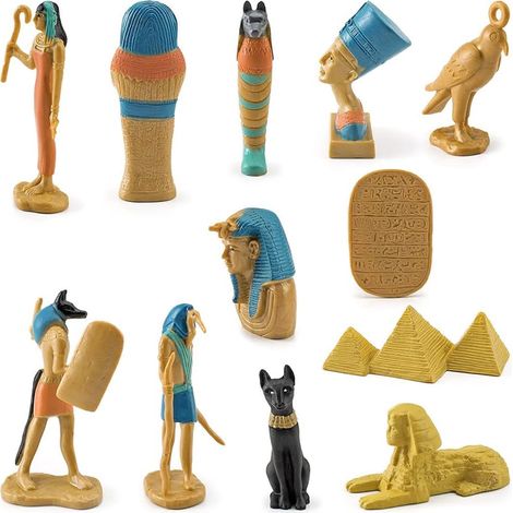 12 PVC-Figuren, Miniatur-Götter aus dem alten Ägypten, Kollektion zur Partydekoration (1/5)