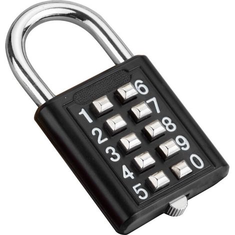 royaluxe - 8-Digit Cadenas à Combinaison, Cadenas Antivol à Combinaison 8 Chiffres Serrure Combinée Cadenas Verrou de Mot de Passe Haute qualité pour Sac de Casier, Valise, Boîte à Outils,noir, une pi (1/5)
