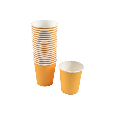 Set de 20 gobelets en carton 23 cl moutarde (1/3)