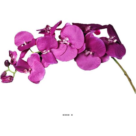 Orchidée Lisa factice Rose intense H98cm 8 fleurons 4 boutons qualité - couleur: Rose soutenu