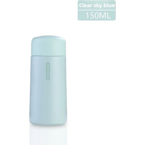 (Bleu, 150 ml) Mini thermos en acier inoxydable 304, isolation sous vide, étanche, léger (1/5)