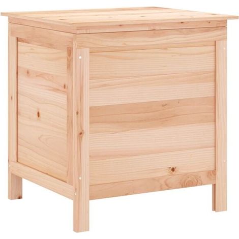 Coffre de rangement de jardin, dimensions 50x49x56,5 cm, en bois de cèdre massif. (1/5)