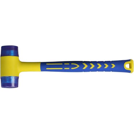 Maillet Caoutchouc - Tête Double Face Souple - Manche Fibre De Verre Antidérapant - 255 mm - 30 mm Diamètre Tête - 1 Pièce (1/5)