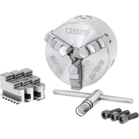 Fervi M049A/100 Mandrino a 3+3 griffe autocentrante di precisione per tornio