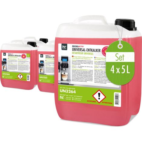 4x 5 L Microactiv® Universal Entkalker mit Farbindikator