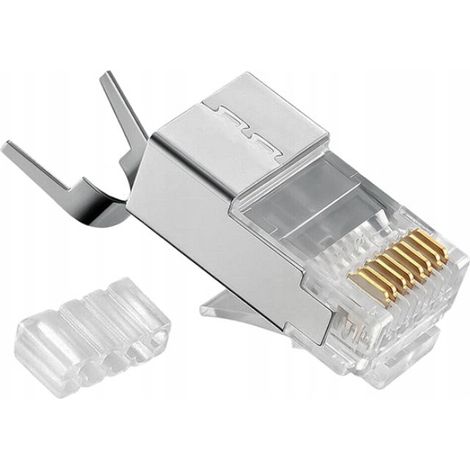 Connettore RJ45 8p8c FTP cat. 7 10Gbps Talvico 10 pezzi (1/2)