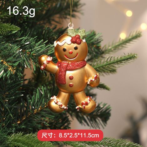 Vergoldeter Weihnachtsschmuck aus Kunststoff, hochwertiger Weihnachtsbaumschmuck mit Cartoon-Motiven, Partydekoration, Fensterdekoration.