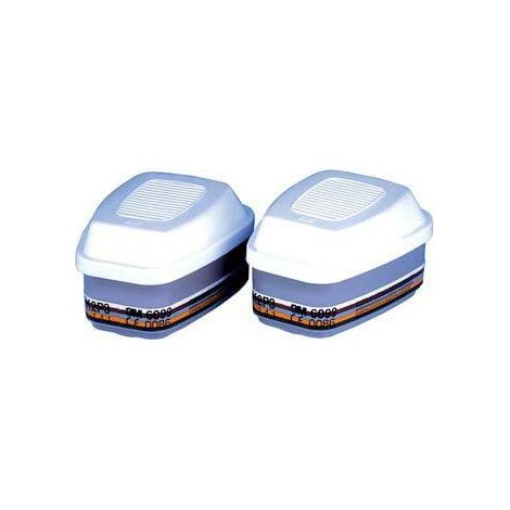 3M – Filtre à gaz et particules pour masque de protection série 6000 – Protection contre vapeurs organiques et acides – Lot de 4 (1/3)