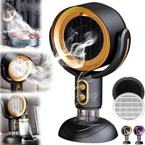 Ventilateur purificateur de fumée portable – Élimination des odeurs haute efficacité pour la cuisine intérieure et les fumeurs (1/5)