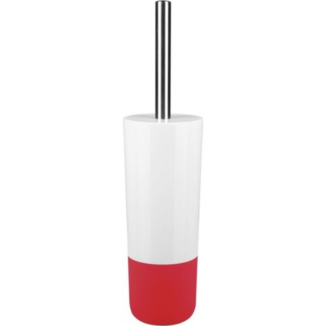 Brosse wc avec support MOJI Rouge & Blanc Spirella (1/2)