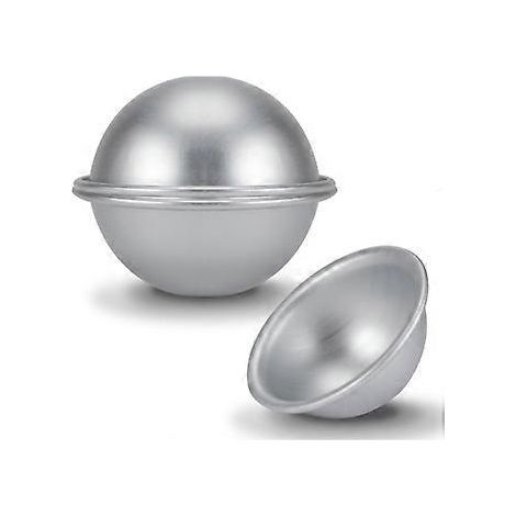 4 Stück 8 cm Halbkugel-Kuchenform aus Aluminium, Bikini-Dessertform.