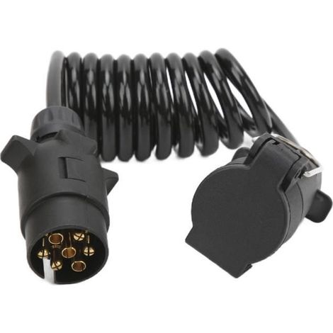 Prise de remorque - - 7 broches - Câble de 2 mètres - Connecteur standard européen - Flexible