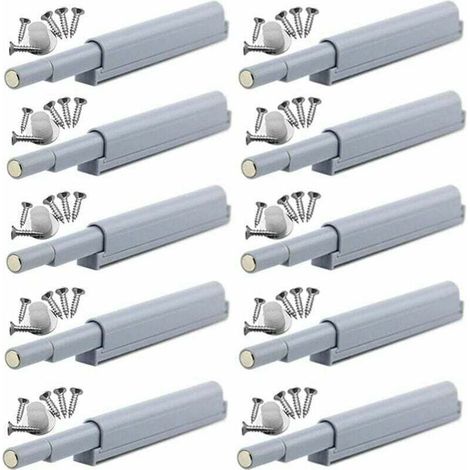 Appuyez pour ouvrir magnétique loquets Fermetures magnétiques push-open ouvre et ferme la porte avec une simple pression (10 pièces),de (1/4)