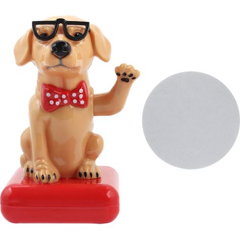 Balanoire à énergie solaire Waving Dog Adorable Home Decor Accessoires de voiture Ornement de table (1) (1/5)