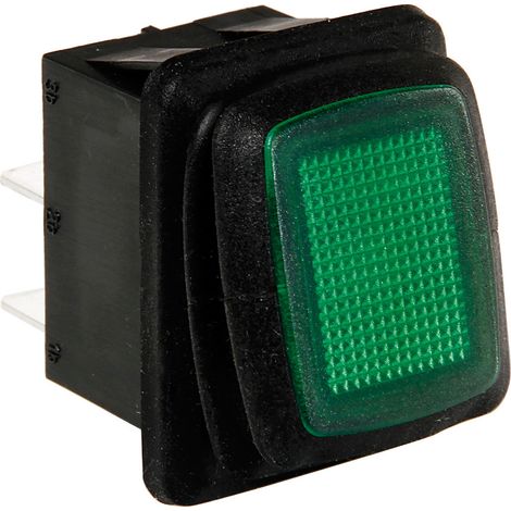 Interruttore impermeabile con spia a Led - 12/24V - Verde (1/3)