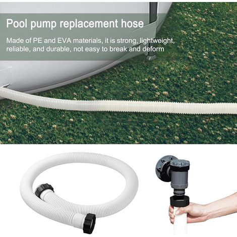 Manguera para piscina de 38 mm/150 cm, manguera flexible para bomba y aspiradora, manguera de repuesto compatible con piscinas, bomba y accesorios de filtro. (1/4)