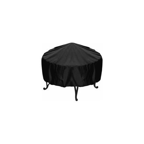 Housse imperméable pour brasero rond, tissu Oxford 210D, noir, 102 x 45 cm (1/5)